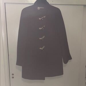 Banana Republic Black Toggle Coat / good preowned condition size medium
